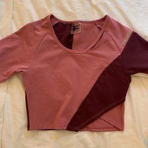Gymshark asymmetric pink top size medium